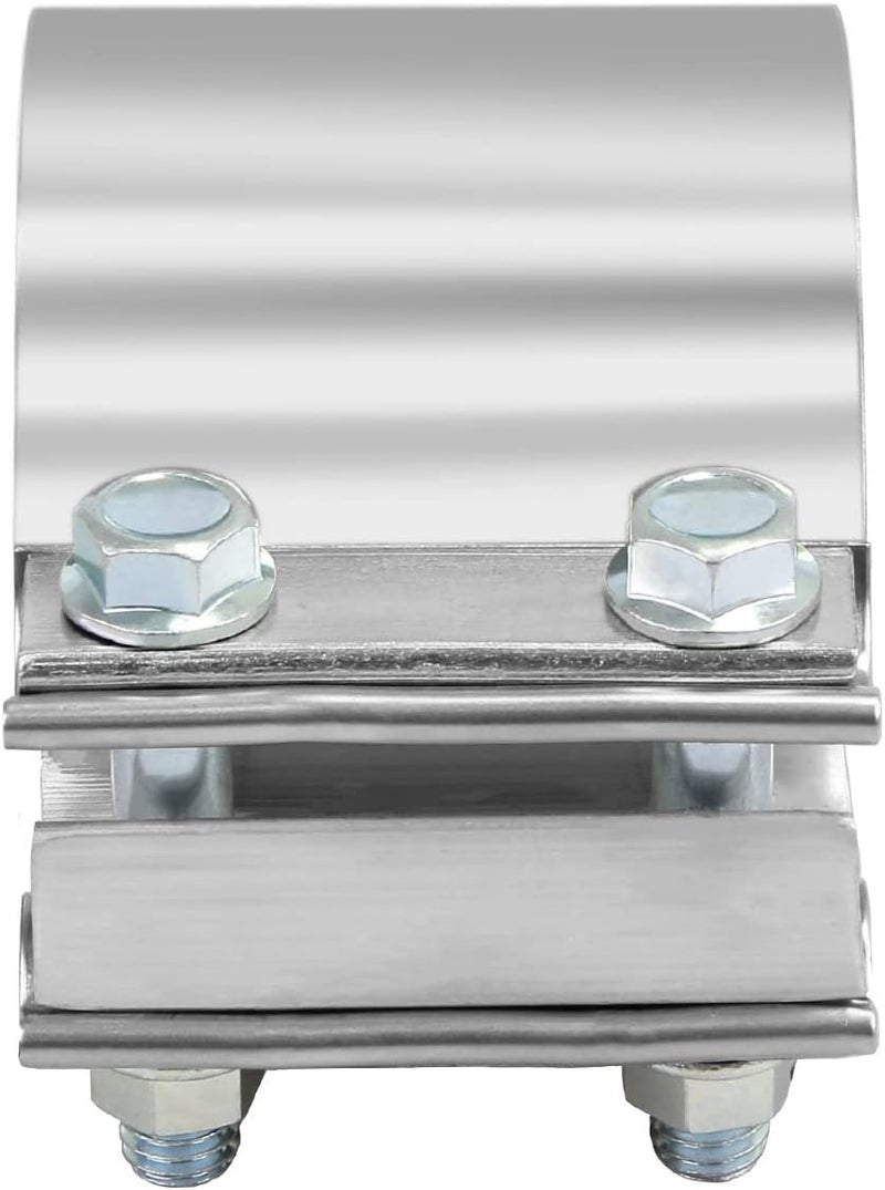 DOCAS 4 Inch 4" Butt Joint Exhaust Band Clamp Sleeve Stainless Steel 2pcs - Image 4